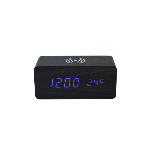 Black Wireless Phone Charger/Digital Clock-1
