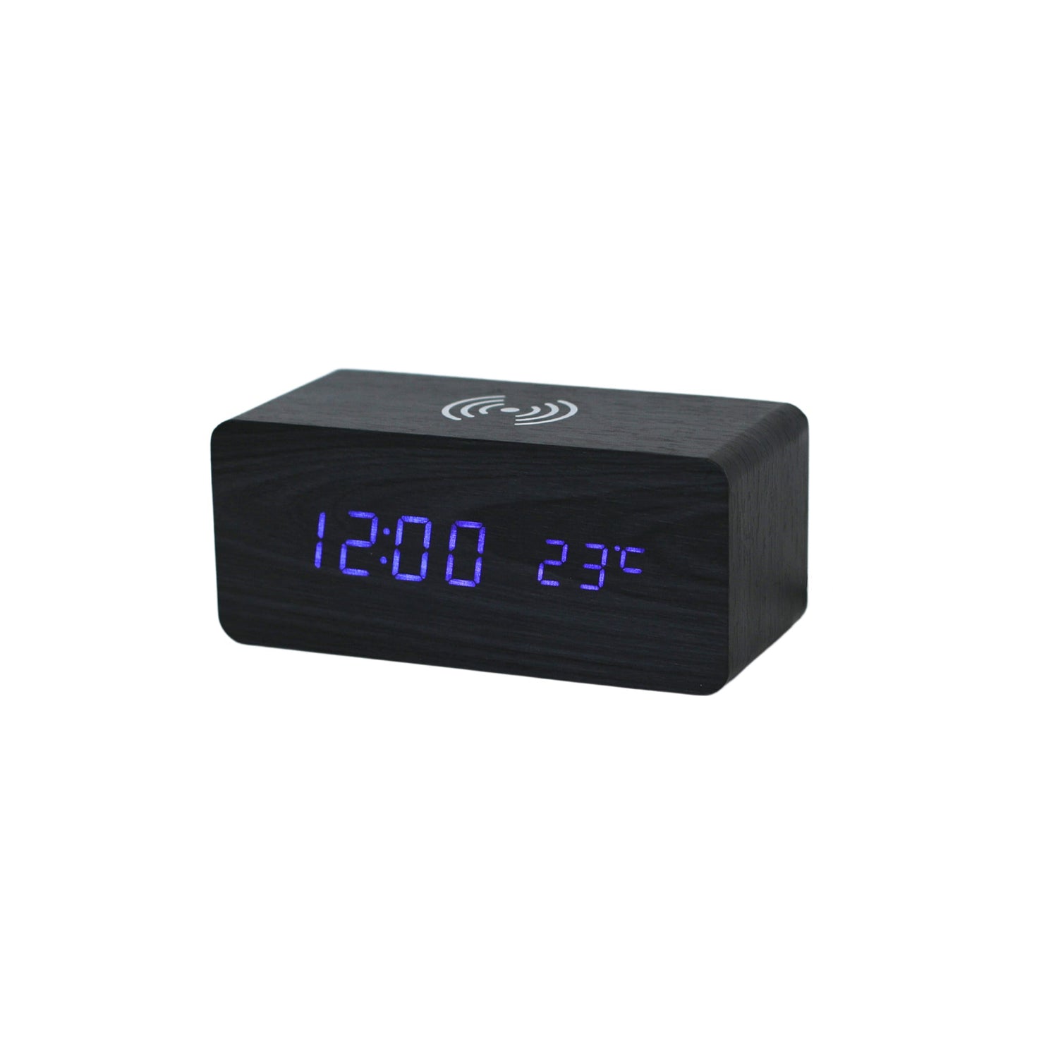 Black Wireless Phone Charger/Digital Clock-0