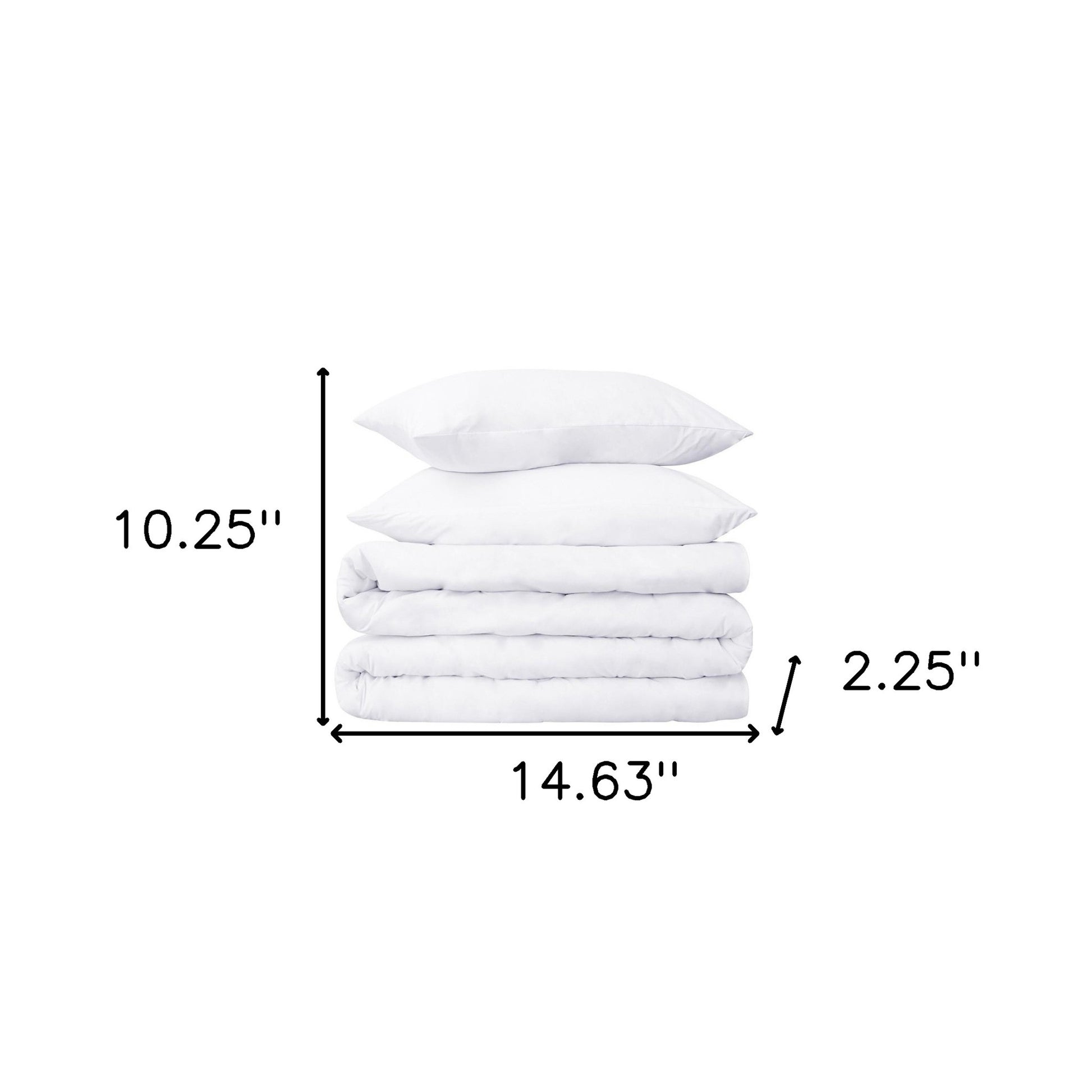White Twin Cotton Blend 650 Thread Count Washable Duvet Cover Set-4