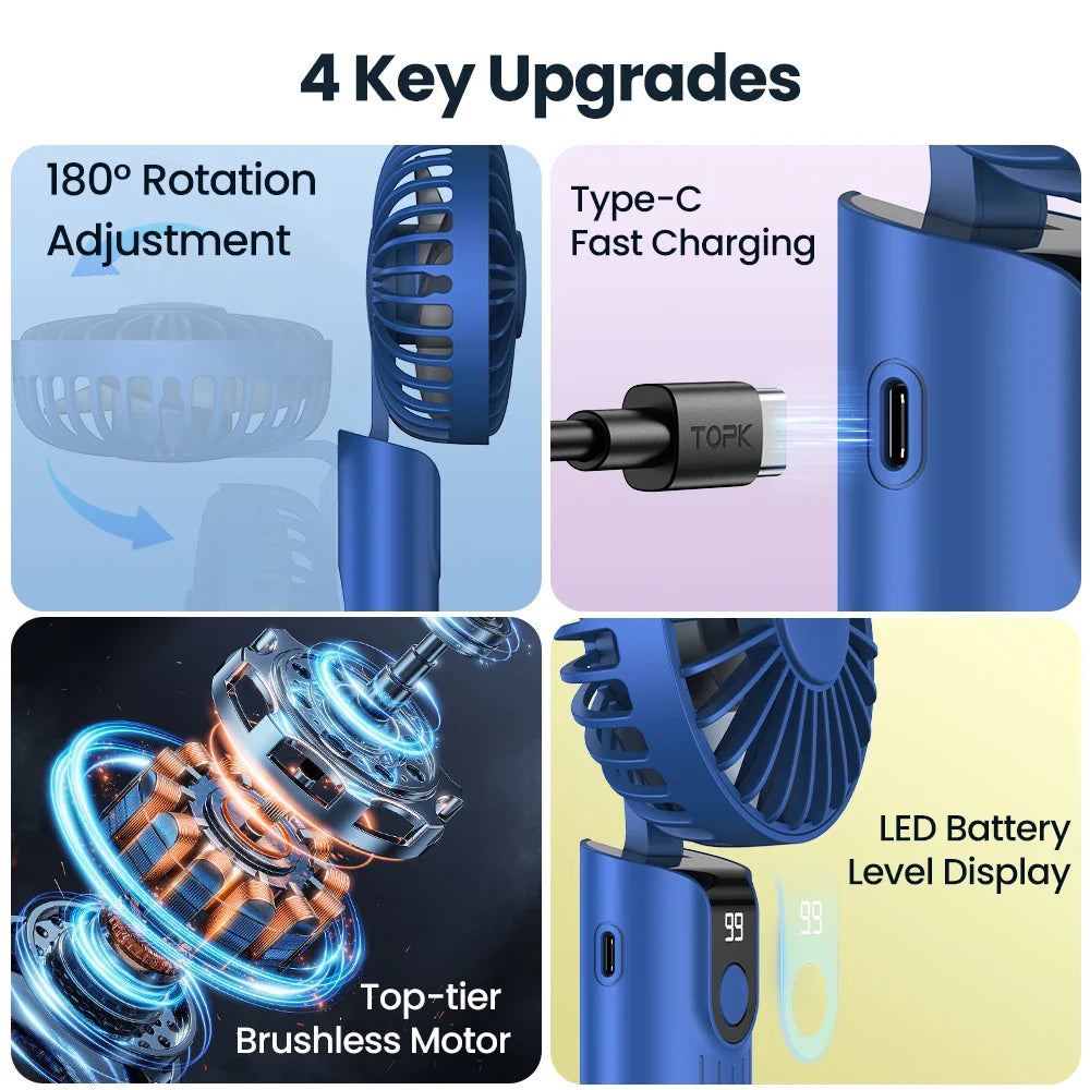 USB Rechargeable Mini Portable Fan-1