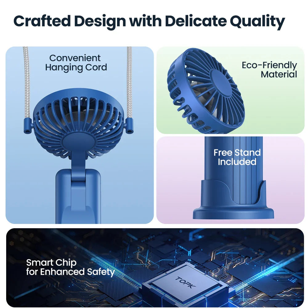 USB Rechargeable Mini Portable Fan-2