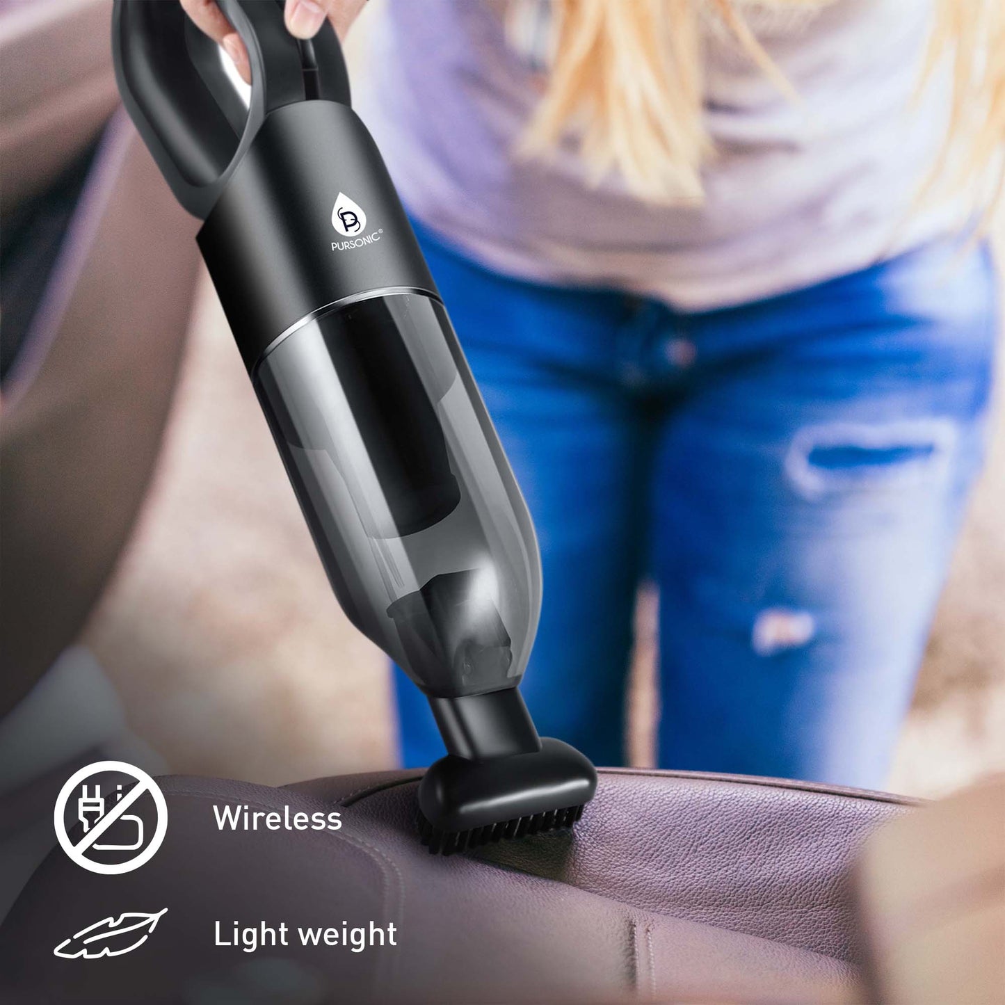 Pursonic Dual-Purpose Car & Handheld Vacuum Bundle – USB Rechargeable Cordless & Car Vacuum Cleaner Set-2